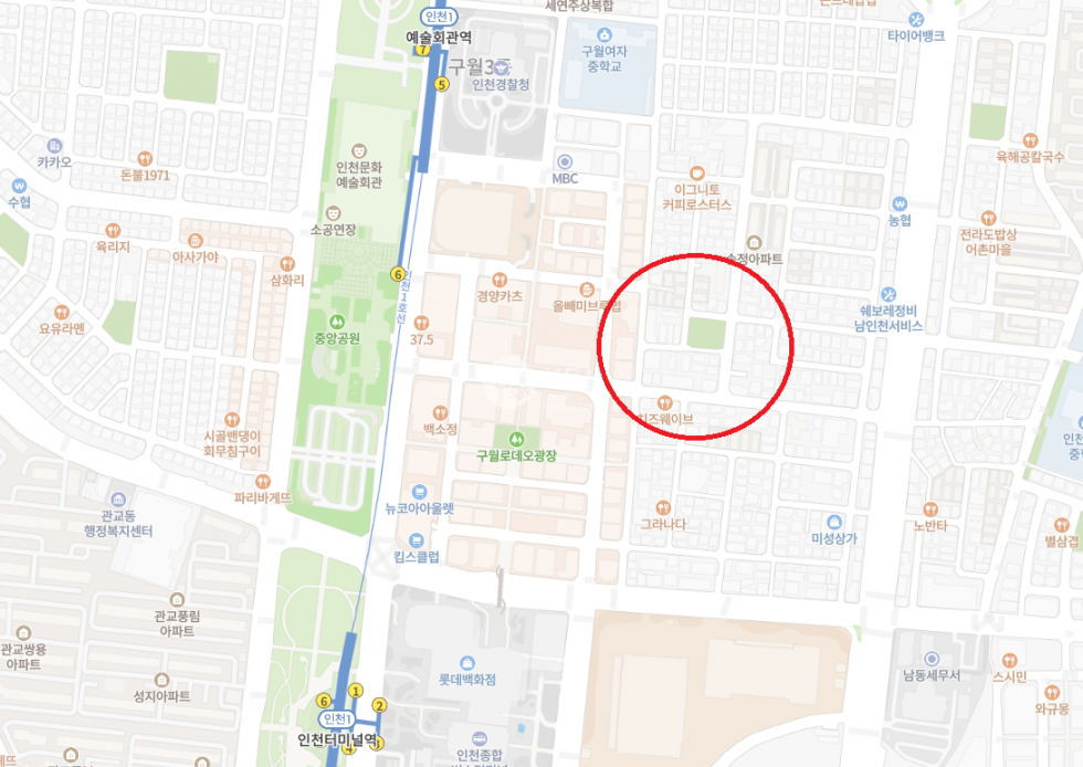 인천 남동구 구월동 로데오인근, 붉은벽돌 건물, 도로변 1층상가 양도 월세 매물번호 13595 사진 12